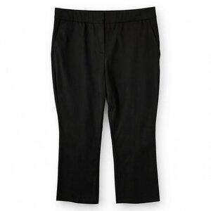 Lawrence Zarian Black Pull On Pants Straight Leg Elastic Waist Stretch M New